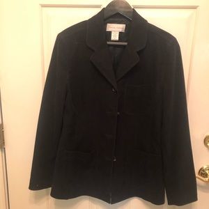 Casual Corner Black Soft Microsuede Blazer 6